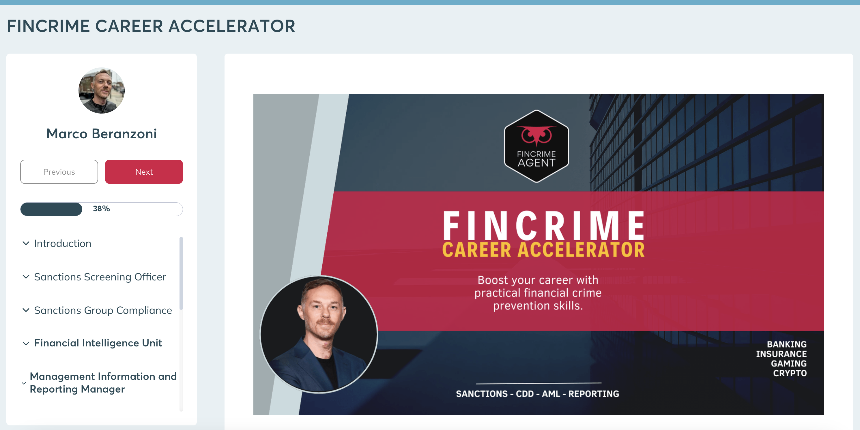 Fincrime Career Accelerator Course